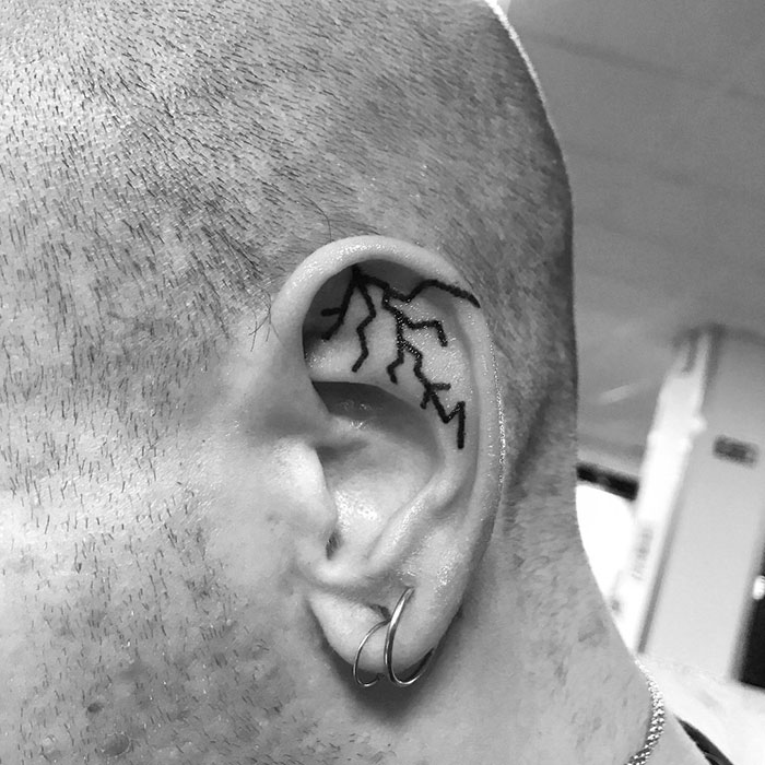 Thunder Ear Tattoo