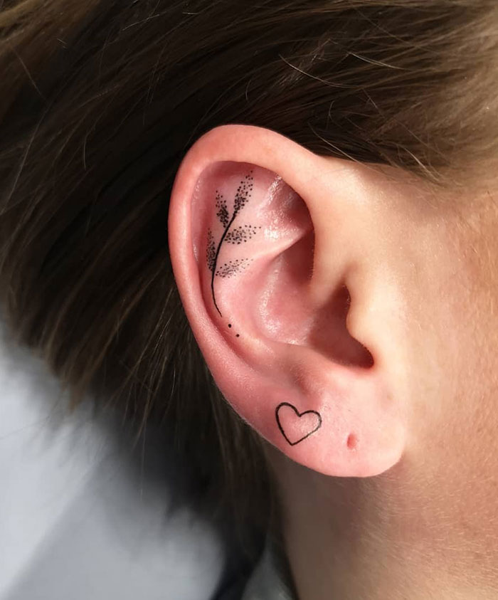 Pretty Ear Tattoos