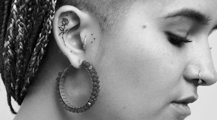 45 Ear Tattoo Ideas For Your Next Ink