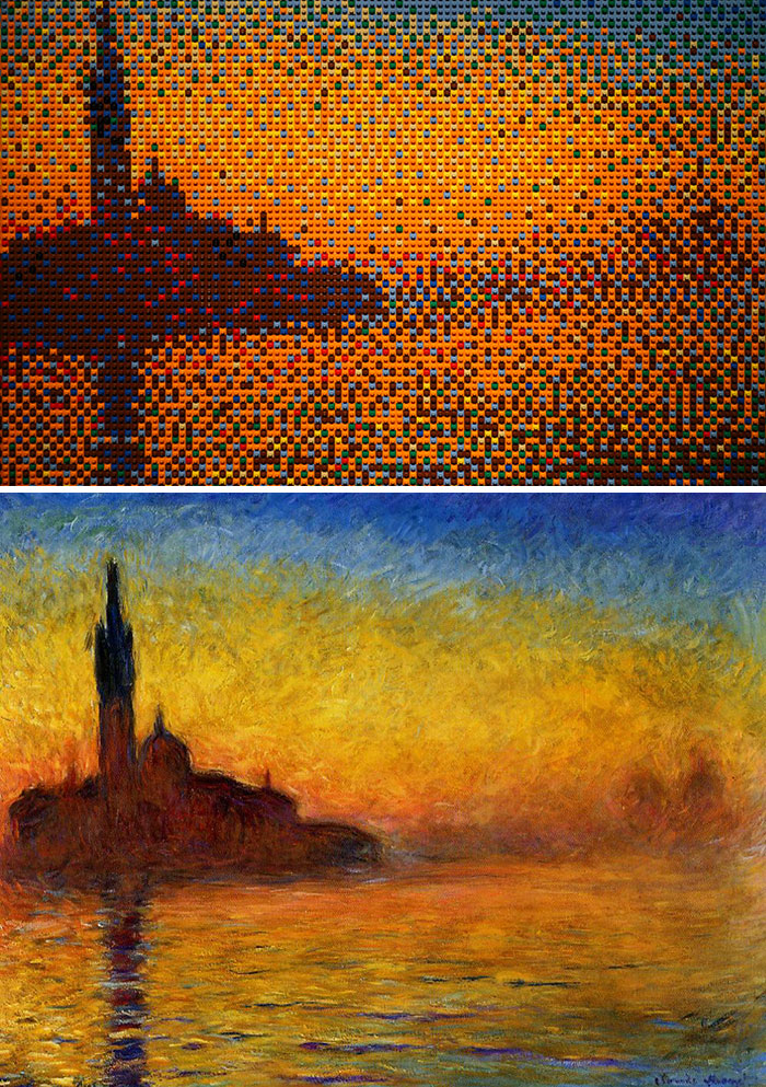 Claude Monet's Sunset In Venice By Nathan Sawaya