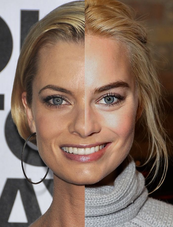 Jaime Pressly and Margot Robbie face comparisons 