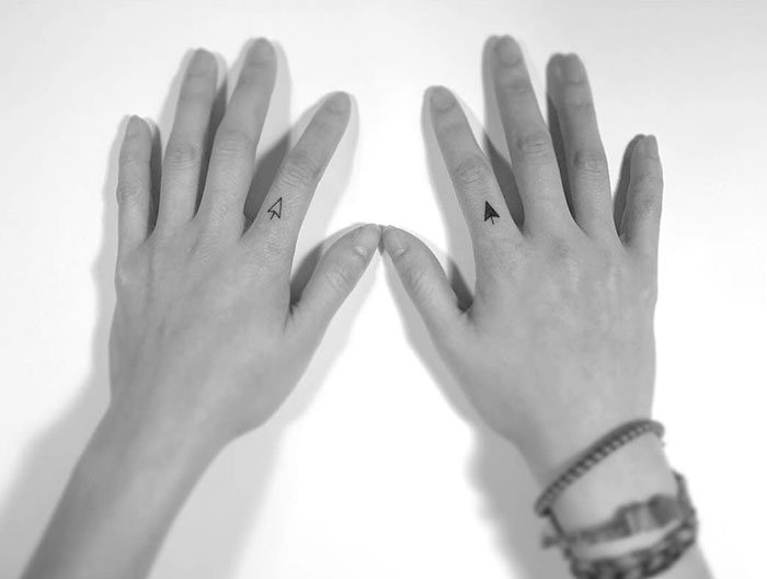 Cursor Finger Tattoos