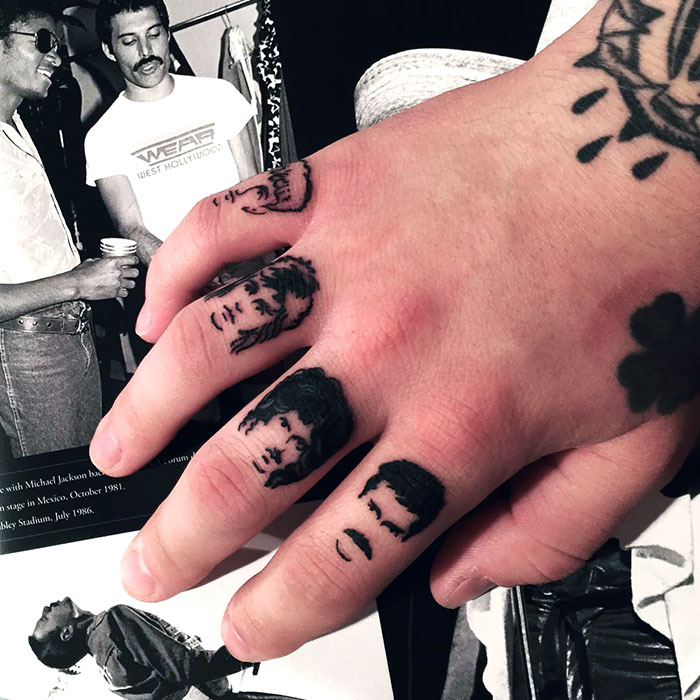 The Queen Finger Tattoos