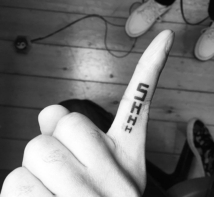 Librarian's Finger Tattoo