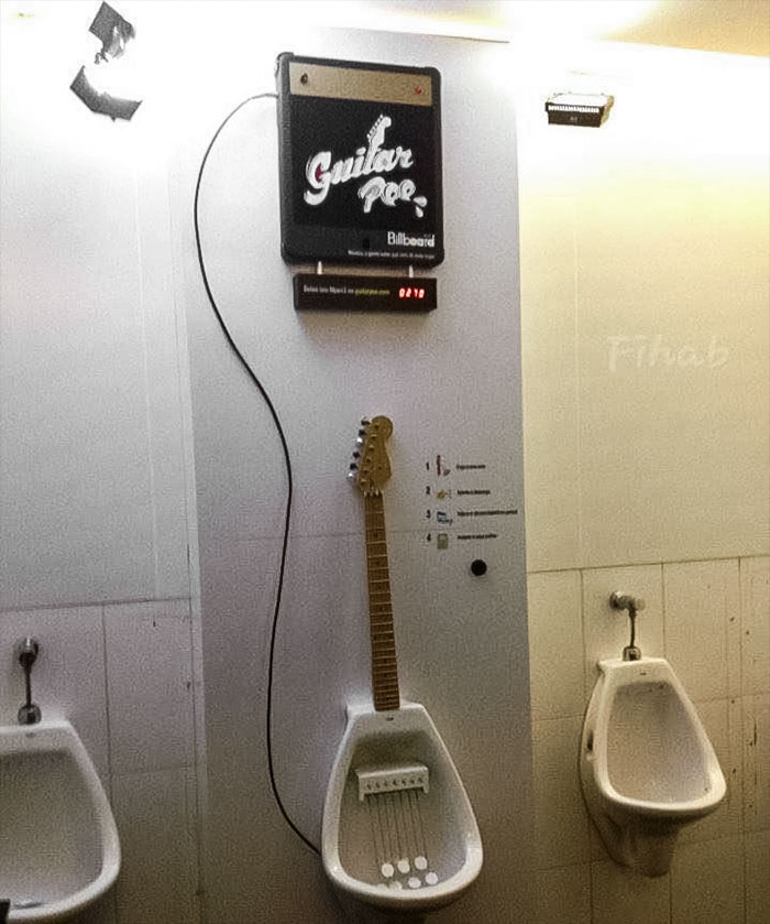This Bathroom Has A Guitar Urinal That Replays Tunes You Play For Everyone In The Restroom
