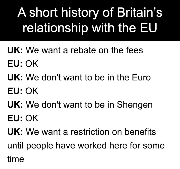 Funny "Chat" Between The UK And EU Illustrates How Dumb Brexit 'Demands' Look