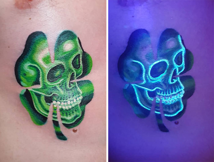 UV Outline For This Skull Tattoo