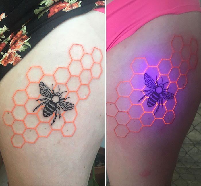 UV Ink Almost Gives A 3D Effect To This Tattoo