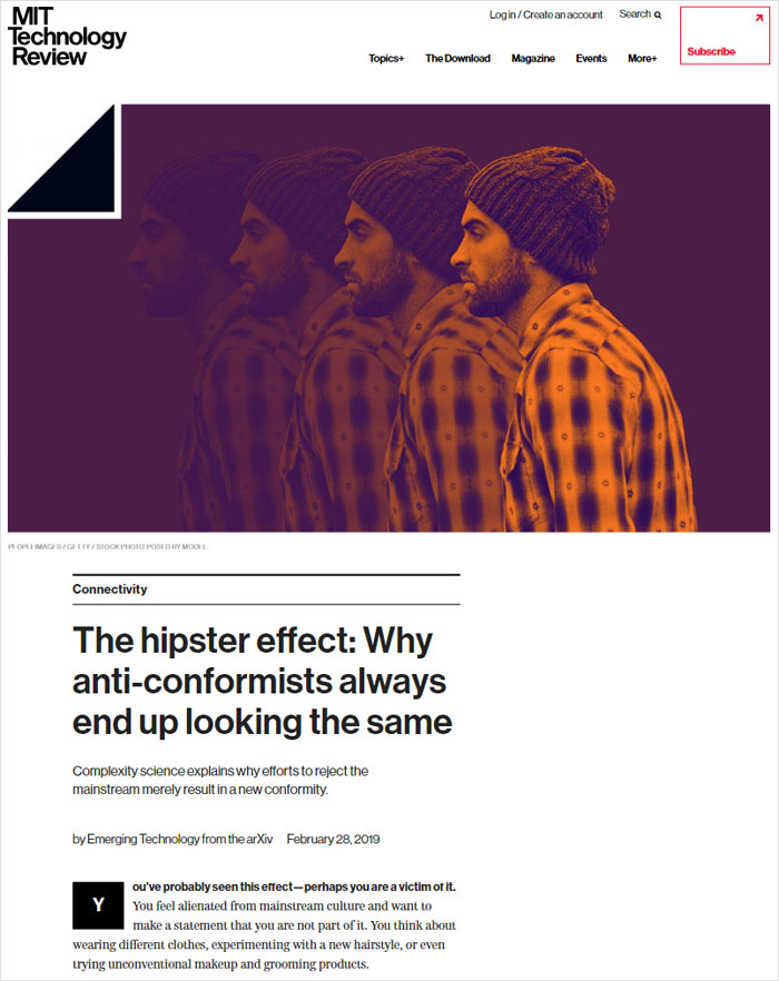 Un hipster se enfada porque han usado su foto en un artículo sobre el parecido entre los hipsters, y resulta que es otra persona