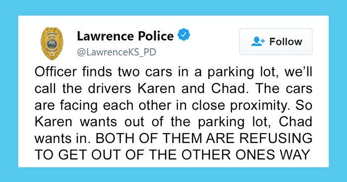 Police Department Shares The Most Ridiculous Call Of 2019 Where Two People Refused To Move Out Of Each Other’s Way