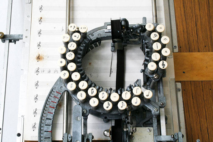 This Is A Music Typewriter From The 1950s, Only A Handful Are Left Today