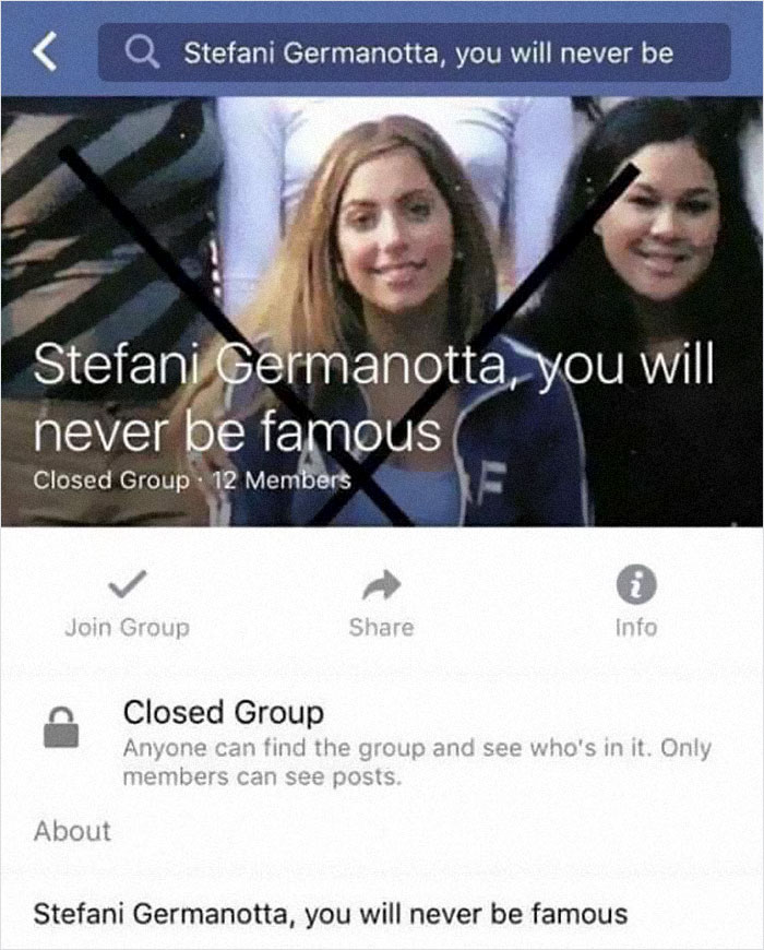 Gaga's University Peers Had A FB Group Dedicated To Shaming Her For Trying To Be Famous