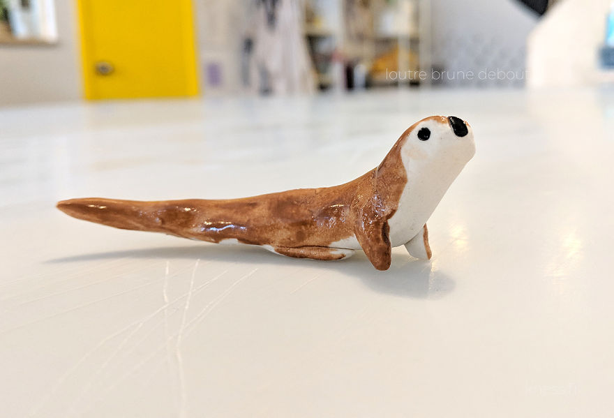 I Challenged Myself To Draw 101 Otters And Then Decided To Sculpt Them