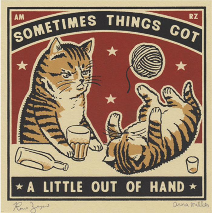 Matchbox Art Featuring Drunk Cats Getting Into Funny And Embarrassing Situations In A Bar
