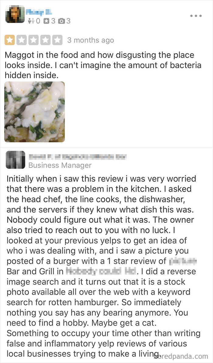 Business Owner Claps Back On Yelp User For Leaving A Negative Comment On His Restaurant