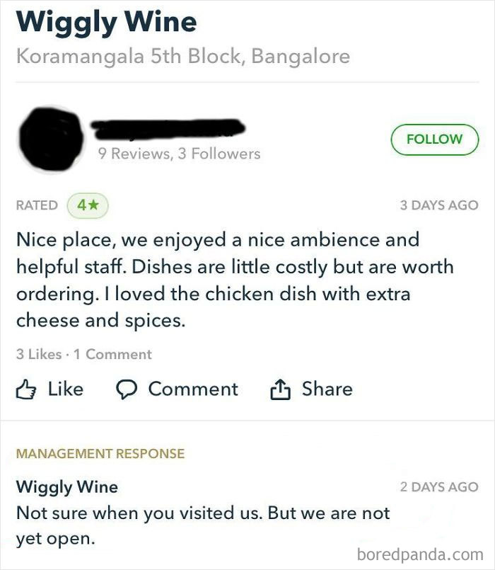 Restaurant Calls Out Bs Review.