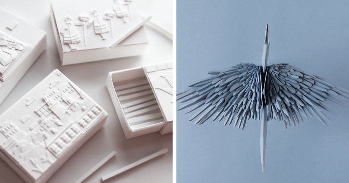 19 Different Artists Created Paper Art Pieces Using Only One Color Each