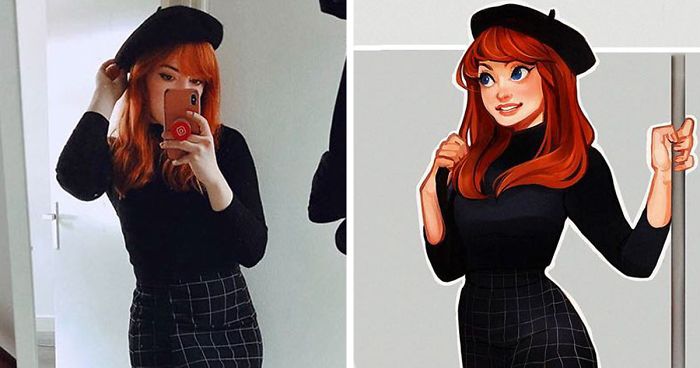 This Dutch Artist Turns Herself And Other People Into Adorable Cartoon Illustrations (30 Pics)