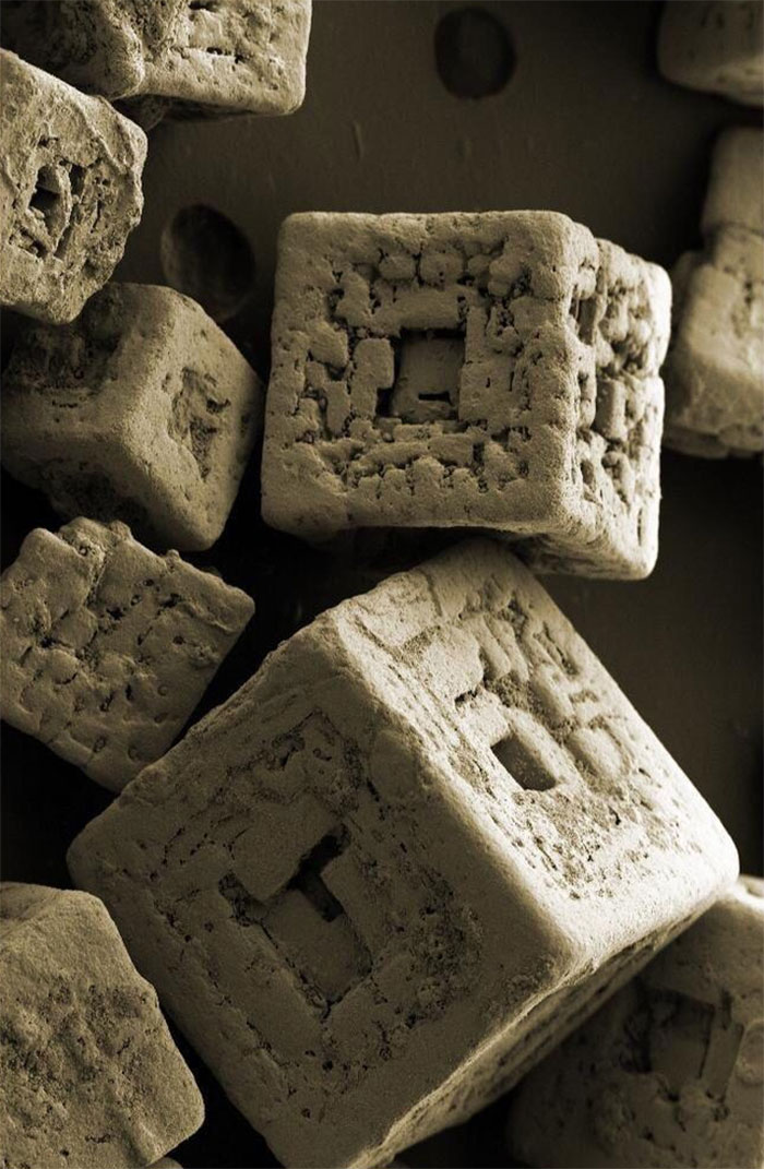 Grains Of Salt Under Electron Microscope