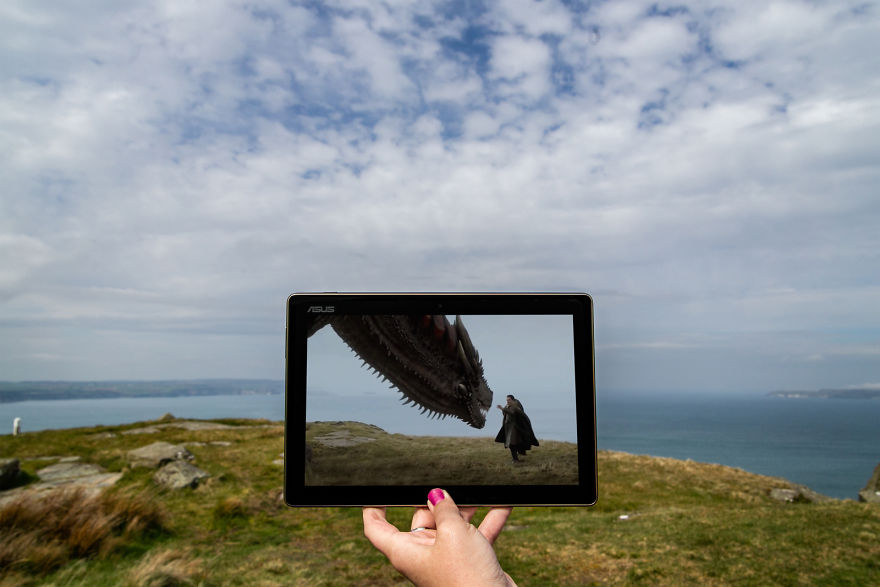Jon Snow Meeting The Dragon For The First Time At Fair Head, Northern Ireland