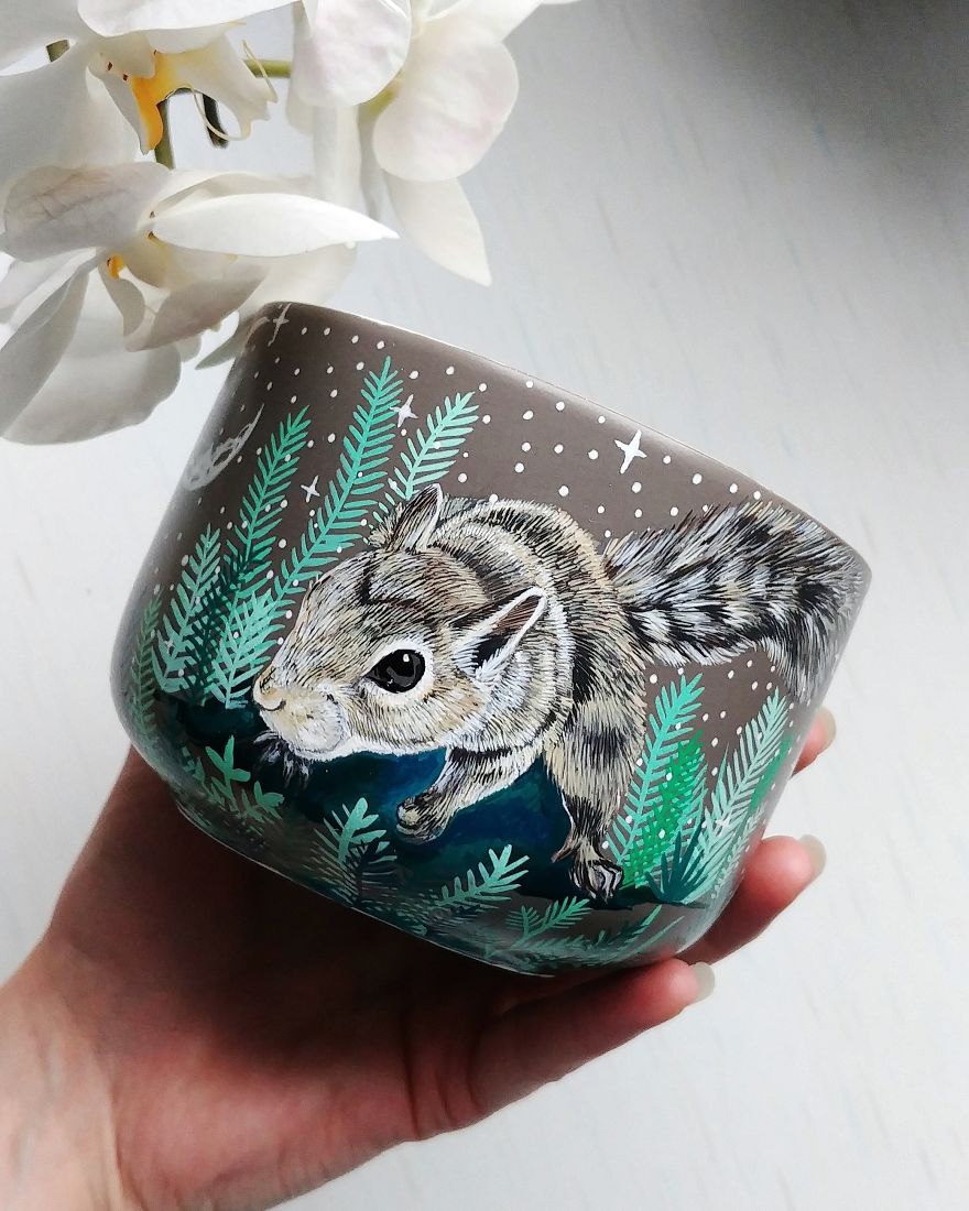 Pet Portrait Cup For Squirrel Lovers