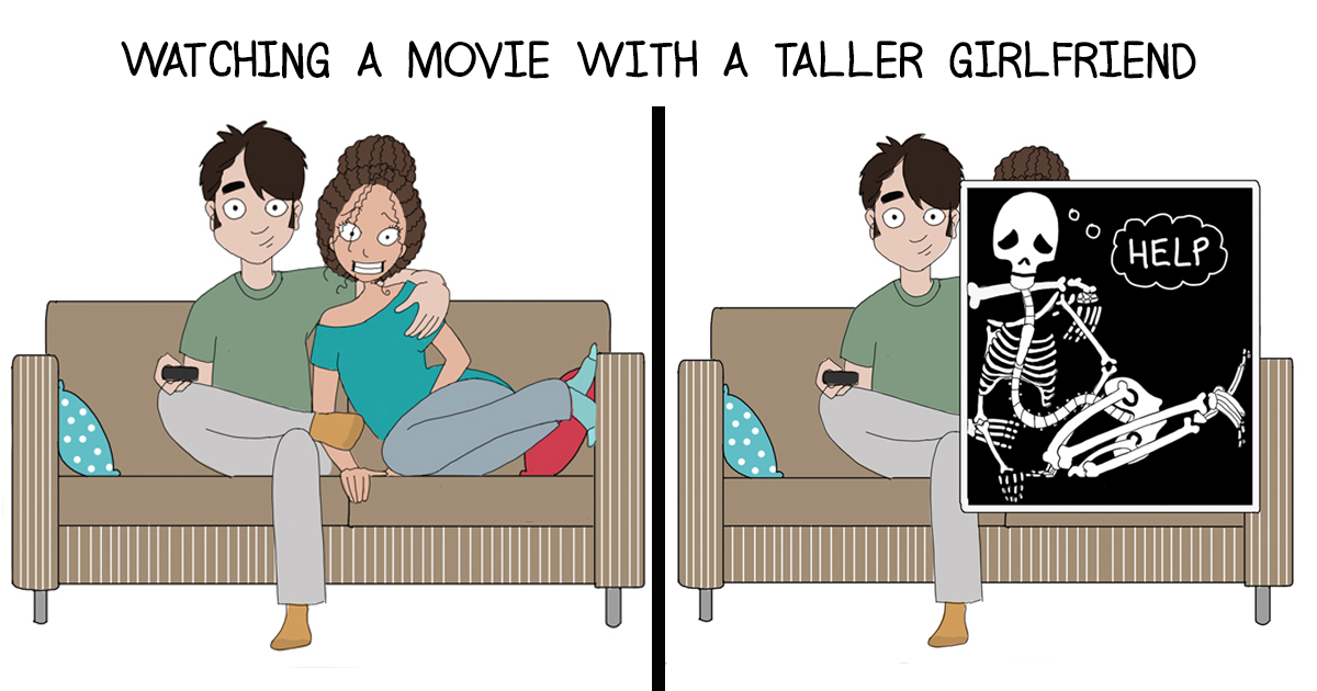 I Draw Comics About My Life And The Struggles Of Being A Tall Girl (30  Pics) | Bored Panda