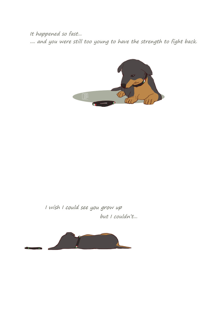 I Illustrated The Sad Tale Of My Two Cute Puppies Who I Sadly Won't See Grow Up