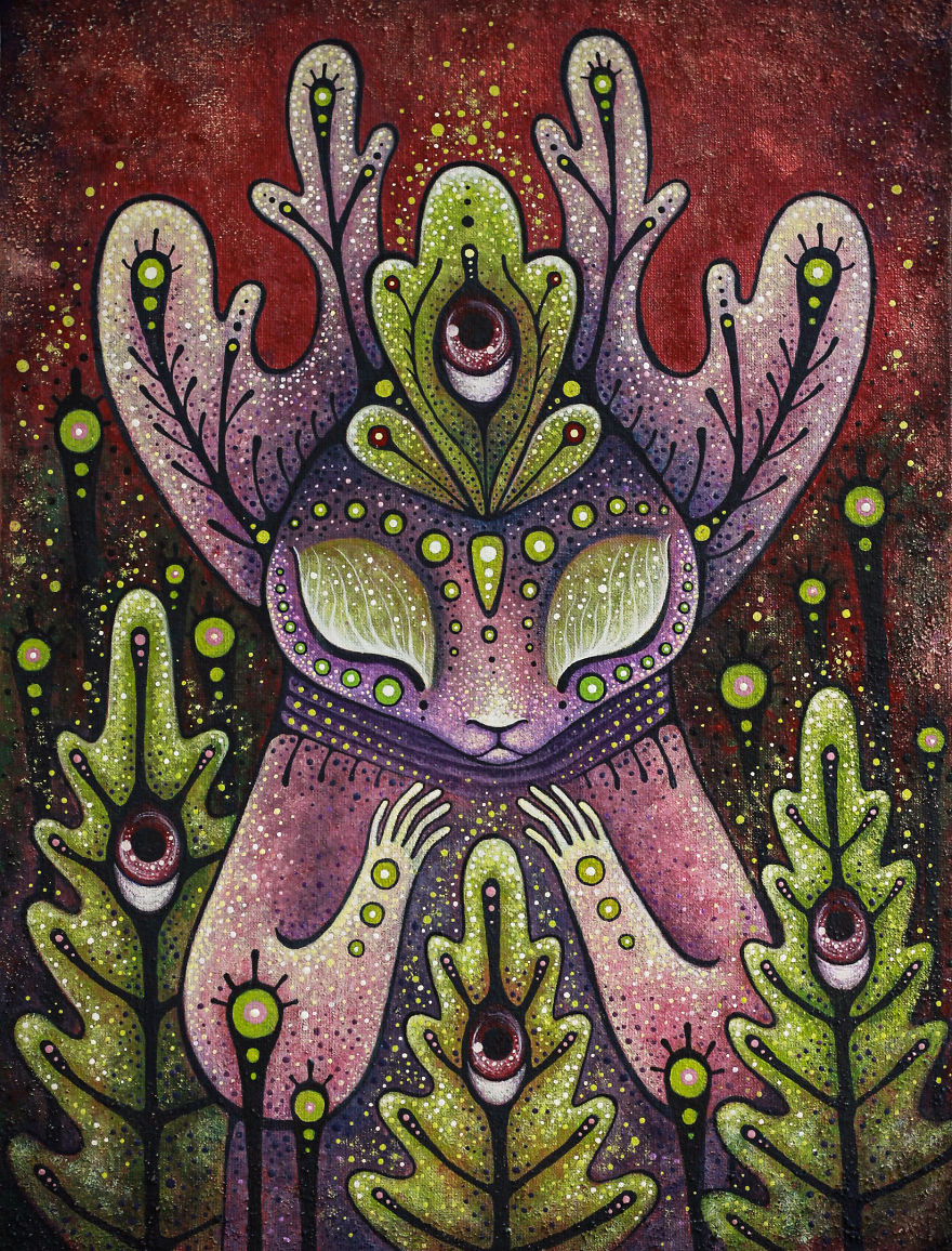 I Paint A Strange World Of Fantastic Alien Creatures With Big Kind Eyes