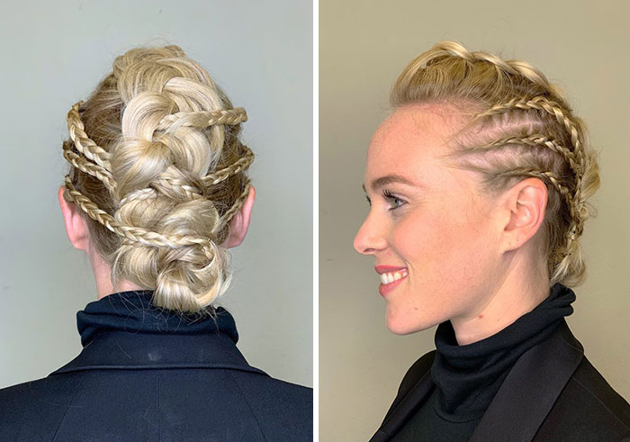 Had Some Fun With This Braided Up-Do On My Friend
