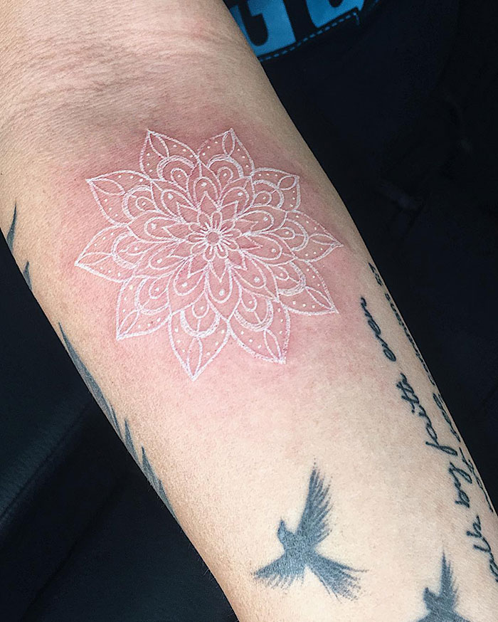 Freshly Made White Ink Tattoo Mandala