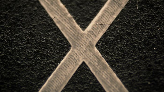 'X' Key Of A Computer Keyboard