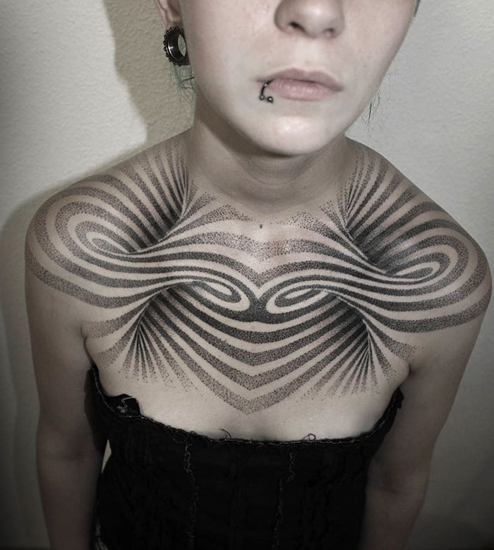 Incredibly Beautiful Chest Tattoo