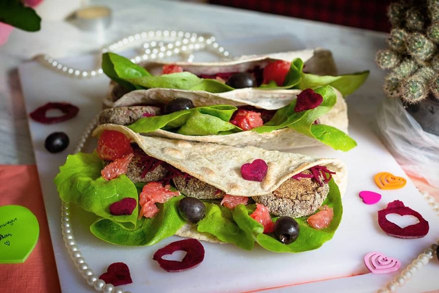 Love Wraps With Chickpea Falafel