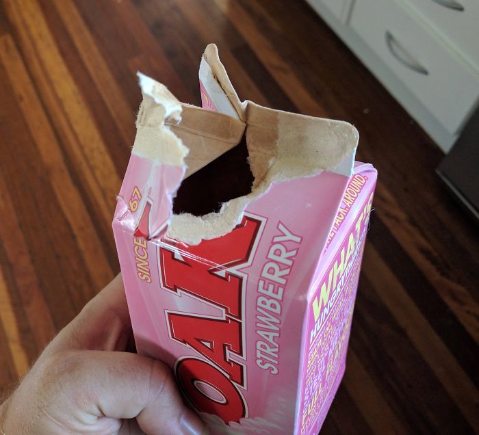 The Way My Wife Opened This Strawberry Milk