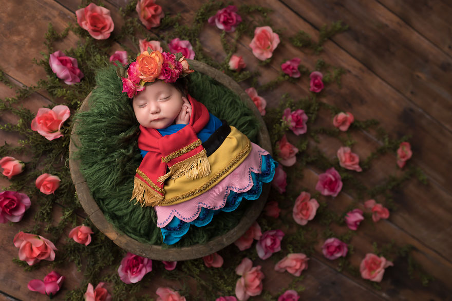 I Used Frida Kahlo As Inspiration To Create Darling Newborn Images