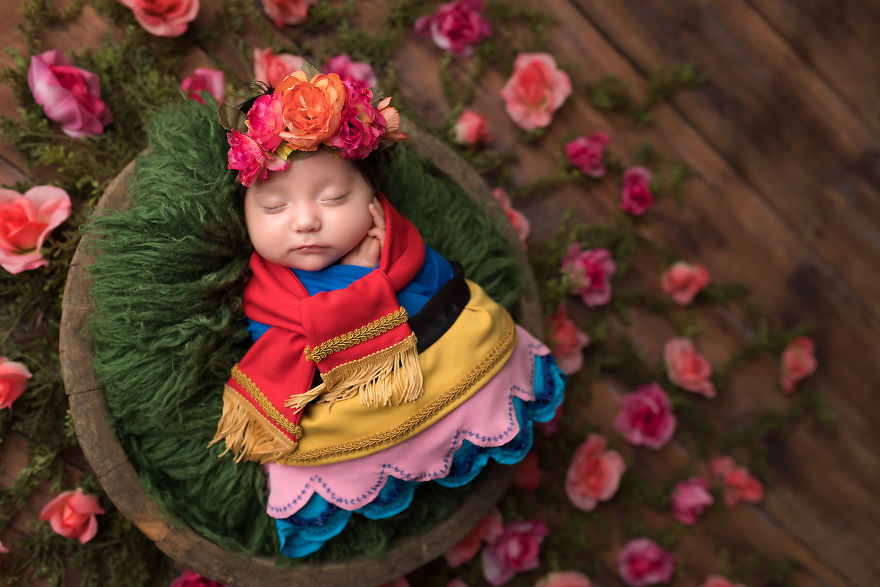 I Used Frida Kahlo As Inspiration To Create Darling Newborn Images