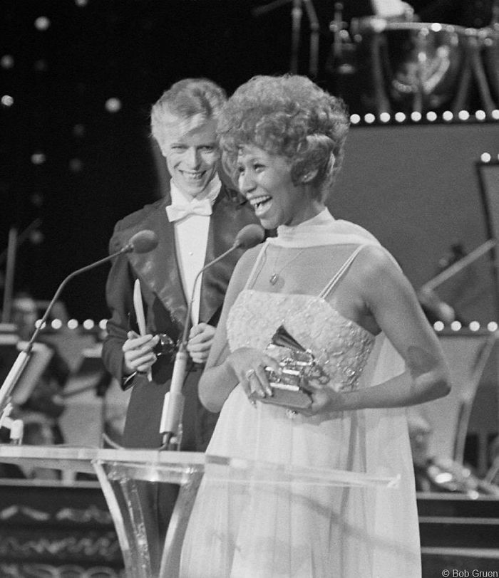 David Bowie & Aretha Franklin, Grammy Awards, NYC, 1975