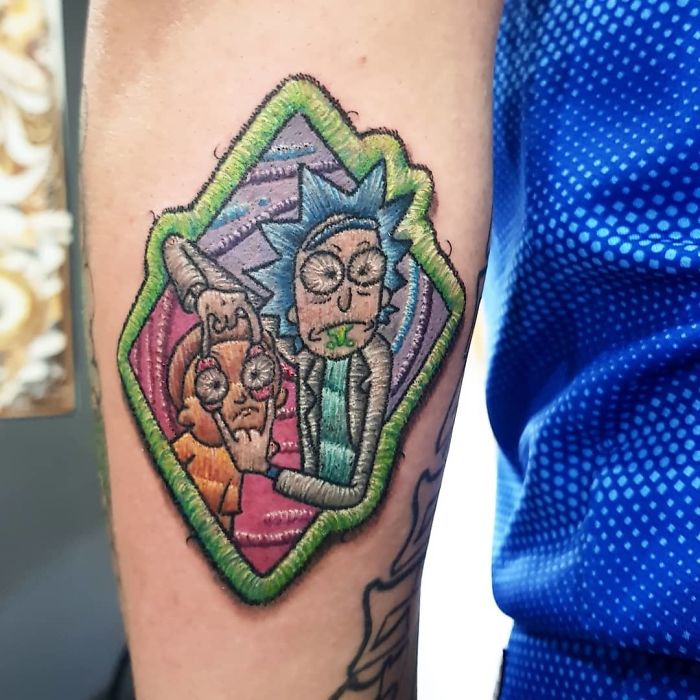 Apparently, Embroidery Tattoos Are A Thing And It Looks Cooler Than It Sounds (30 Pics)