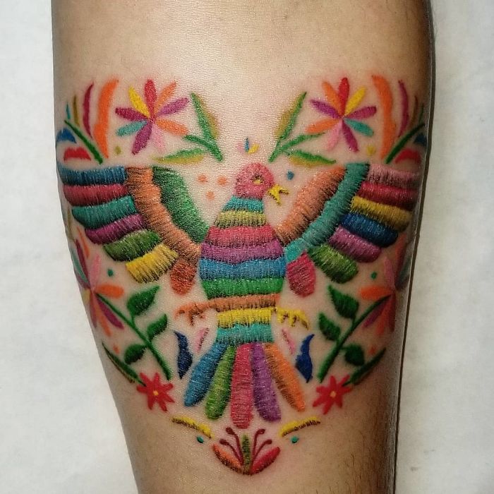 Apparently, Embroidery Tattoos Are A Thing And It Looks Cooler Than It Sounds (30 Pics)