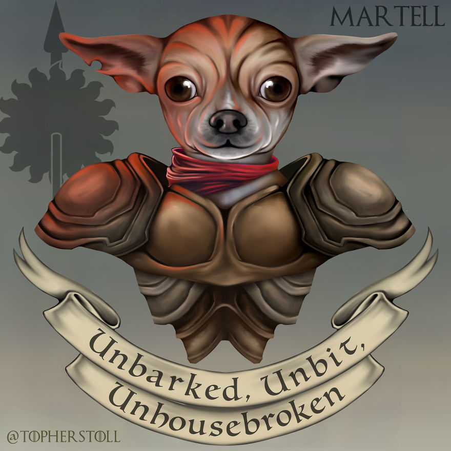 I Drew The Great Houses Of Westeros As Doggos