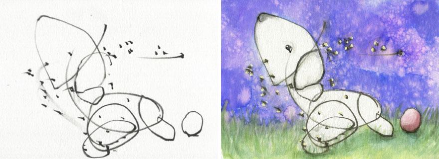 I Collaborate With My 3-Year-Old And 7-Year-Old To Create Imaginative Illustrations