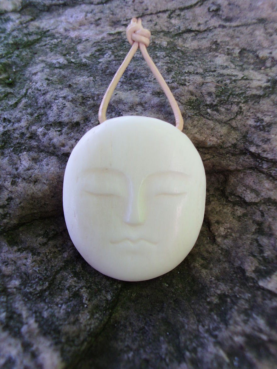 Moon Chain Made Of Stag Bone
