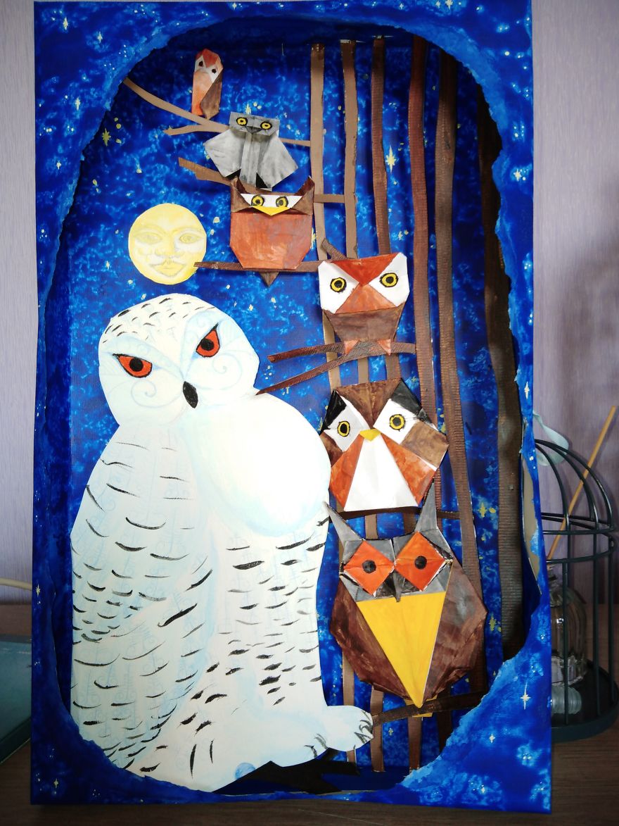 Painted Paper Boxes