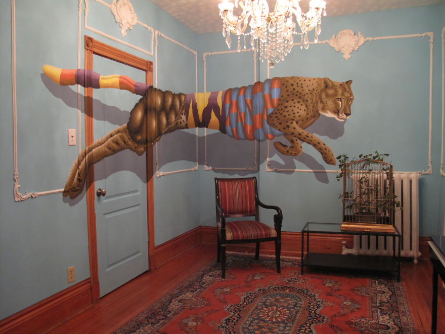 Half Man Half Bird, Paints Surreal Creatures Popping In And Out Of Walls Around The World. Half Man Half Bird, Paints Surreal Creatures Popping In And Out Of Walls Around The World.