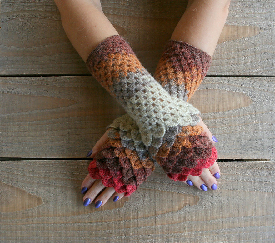 I Crocheted This Crochet Wrist Warmers With Open Finger