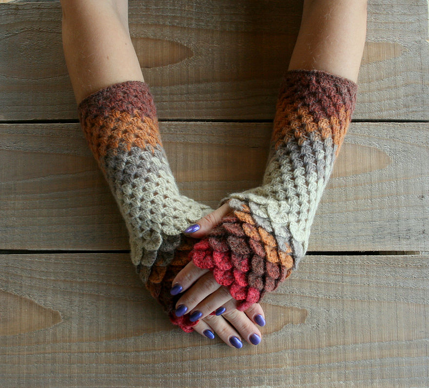 I Crocheted This Crochet Wrist Warmers With Open Finger