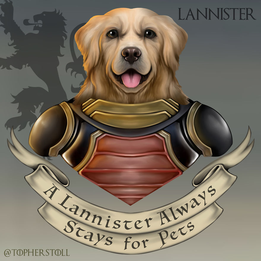 I Drew The Great Houses Of Westeros As Doggos