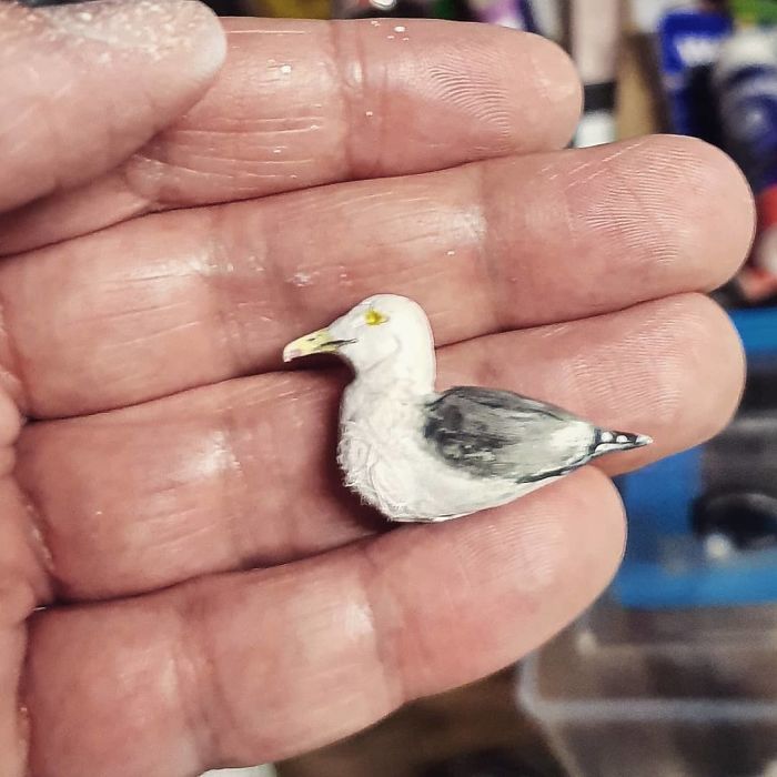 I Make Micro Birds From Clay And Feathers