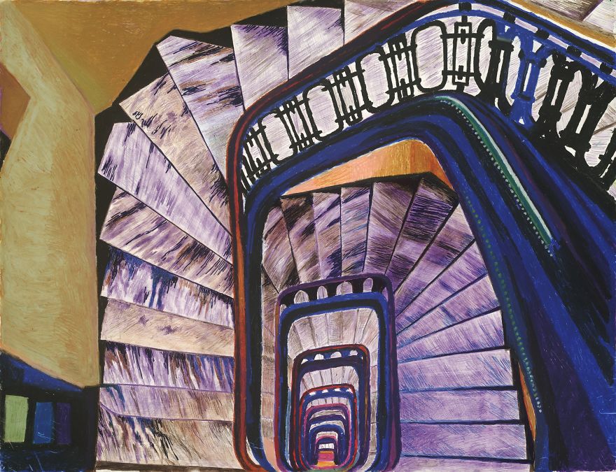 My Drawings Of The Classic Art Deco 135 Cpw Staircases In NYC