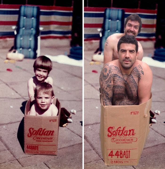 Siblings Who Hilariously Recreated Their Childhood Photos